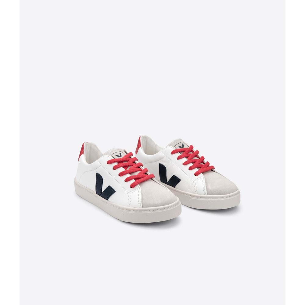 Pantofi Copii Veja ESPLAR LACES CHROMEFREE White/Red | RO 734UZG